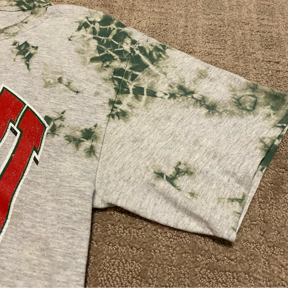 {Vintage Tubular} Washu Tie Dye Cropped Graphic Tee ~ Size Medium - Picture 11 of 14